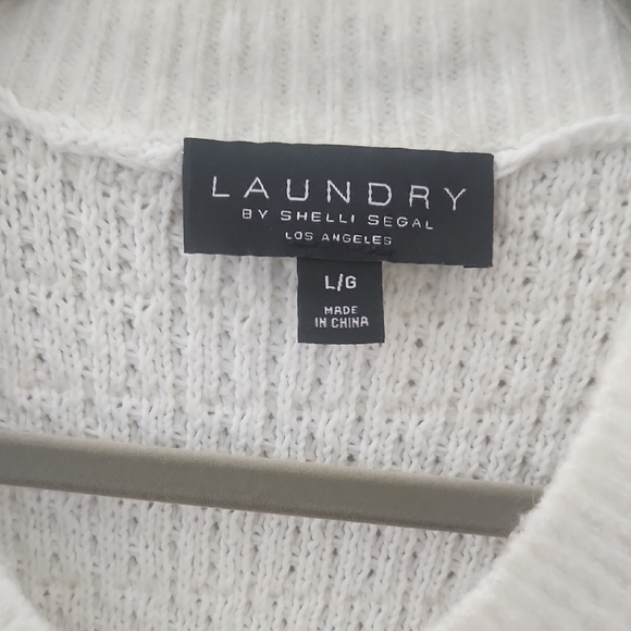 Laundry By Shelli Segal Textured White Cardigan - Picture 4 of 4